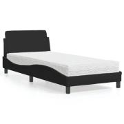 vidaXL Bed with Mattress "Dover" Black 90x190 cm Fabric
