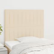 vidaXL Sänggavel creme 90x5x118/128 cm tyg