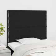 vidaXL Sänggavel svart 100x5x118/128 cm tyg