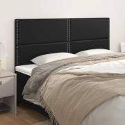 vidaXL Huvudgavel svart 180x5x118/128 cm konstläder