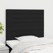vidaXL Sänggavel svart 80x5x118/128 cm tyg