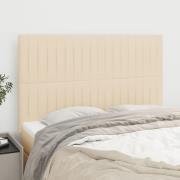 vidaXL Sänggavel creme 144x5x118/128 cm tyg