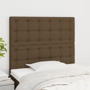 vidaXL Sänggavel mörkbrun 90x5x118/128 cm tyg