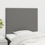 vidaXL Sänggavel mörkgrå 100x5x118/128 cm tyg
