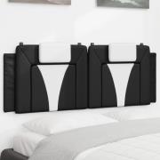 vidaXL Headboard Cushion "Viana" Black and White 120 cm Faux Leather