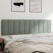 vidaXL Headboard Cushion "Hanko" Light Grey 180 cm Velvet