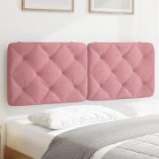 vidaXL Headboard Cushion Pink 120 cm Velvet