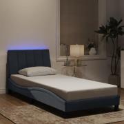 vidaXL Bed Frame with LED without Mattress "Hanko" Dark Grey 90x200 cm...