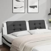 vidaXL Headboard Cushion "Zadar" Black and White 200 cm Faux Leather