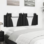 vidaXL Headboard Cushion "Viana" Black and White 160 cm Faux Leather