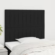 vidaXL Sänggavel svart 80x5x118/128 cm tyg
