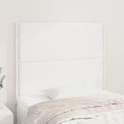 vidaXL Sänggavel vit 100x5x118/128 cm konstläder