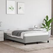 vidaXL sängram utan madrass ljusgrå 120x190 cm tyg