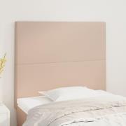 vidaXL Sänggavel Cappuccino 90x5x118/128 cm konstläder