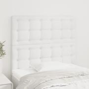 vidaXL Sänggavel vit 90x5x118/128 cm konstläder