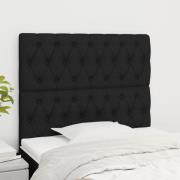 vidaXL Sänggavel svart 90x7x118/128 cm tyg