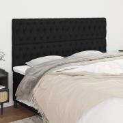 vidaXL Sänggavel svart 180x7x118/128 cm tyg