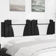 vidaXL Headboard Cushion "Viana" Black and White 200 cm Faux Leather