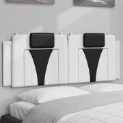 vidaXL Headboard Cushion "Viana" White and Black 140 cm Faux Leather