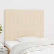 vidaXL Sänggavel creme 80x5x118/128 cm tyg