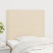 vidaXL Sänggavel creme 90x5x118/128 cm tyg
