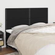 vidaXL Sänggavel svart 180x5x118/128 cm tyg