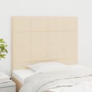 vidaXL Sänggavel creme 100x5x118/128 cm tyg