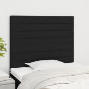 vidaXL Sänggavel svart 90x5x118/128 cm tyg
