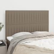 vidaXL Sänggavel taupe 144x5x118/128 cm tyg