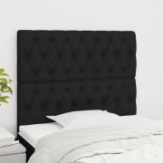 vidaXL Sänggavel svart 100x7x118/128 cm tyg