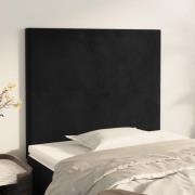 vidaXL Sänggavel svart 100x5x118/128 cm sammet