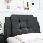 vidaXL Headboard Cushion "Zadar" Black 80 cm Faux Leather