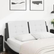 vidaXL Headboard Cushion "Zadar" White and Black 120 cm Faux Leather