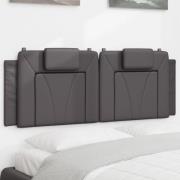 vidaXL Headboard Cushion "Viana" Grey 140 cm Faux Leather