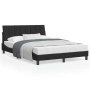 vidaXL Bed with Mattress "Hanko" Black 120x200 cm Velvet