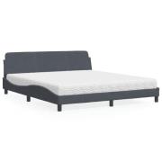 vidaXL Bed with Mattress "Dover" Dark Grey 180x200 cm Velvet