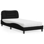 vidaXL Bed with Mattress "Hvar" Black 90x190 cm Fabric