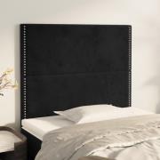 vidaXL Sänggavel svart 100x5x118/128 cm sammet