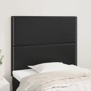 vidaXL Huvudgavel svart 100x5x118/128 cm konstläder