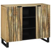 vidaXL Skåp Brun 90 x 33 x 75 cm massivt mangoträ