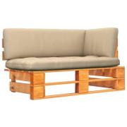 vidaXL Hörnsektion till pallsoffa honungsbrun impregnerad furu