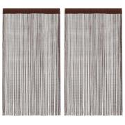 vidaXL Trådgardiner 2 st 140x250 cm brun