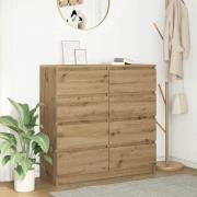 vidaXL Skänk hantverksmässig ek 100x35x99 cm konstruerat trä