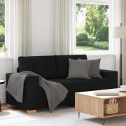 vidaXL Loveseat soffa svart 140 cm tyg