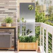 vidaXL Trädgårds integritetsskärm Silver 50 x 140 cm Rostfritt stål