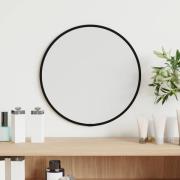 vidaXL Väggspegel svart Ø 30 cm rund