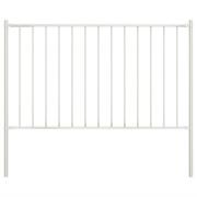 vidaXL Staketpanel med stolpar pulverlackerat stål 1,81x0,75 m vit
