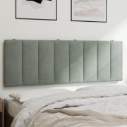 vidaXL Headboard Cushion "Hanko" Light Grey 140 cm Velvet