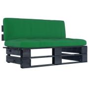 vidaXL Mittensektion till pallsoffa svart impregnerad furu