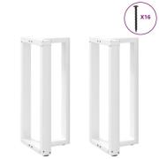 vidaXL Barbordsben T-formade 2 st vita 40x35x(90-91) cm stål